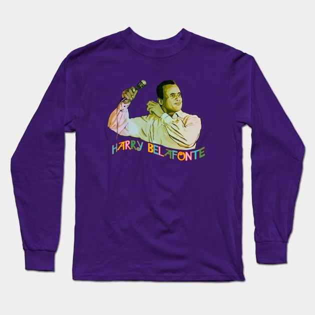 Harry Belafonte - Calypso Legend Long Sleeve T-Shirt by FanboyMuseum